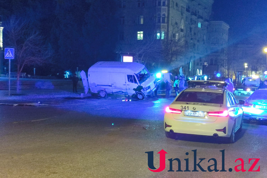 "Tarqovu"da mikroavtobus aşdı - FOTO